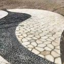 长治 黄金麻冰裂纹地铺石工地铺装案例