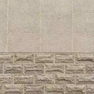 长治 黄金麻自然面蘑菇石配荔枝面干挂