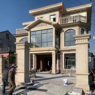 长治 黄金麻花岗岩荔枝面别墅外墙干挂私家专属