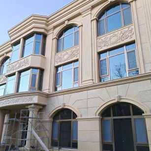 长治 黄金麻花岗岩别墅外墙干挂