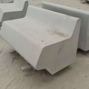 长治 芝麻白花岗岩异形坐凳，石凳