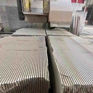 长治 车间生产日常，黄金麻白麻花岗岩