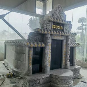 长治 芝麻白墓碑效果展示图