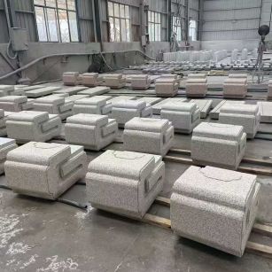 长治 白麻花岗岩异形加工-石凳，坐凳