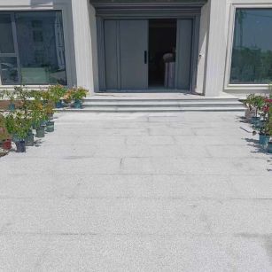 长治 芝麻白花岗岩地铺石地面铺装