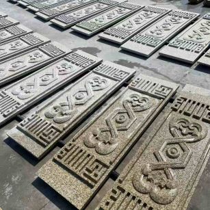 长治 黄金麻花岗岩外墙雕刻板