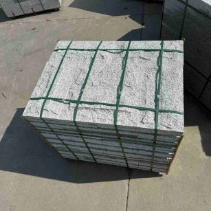 长治 白麻花岗岩石材自然面蘑菇石成品