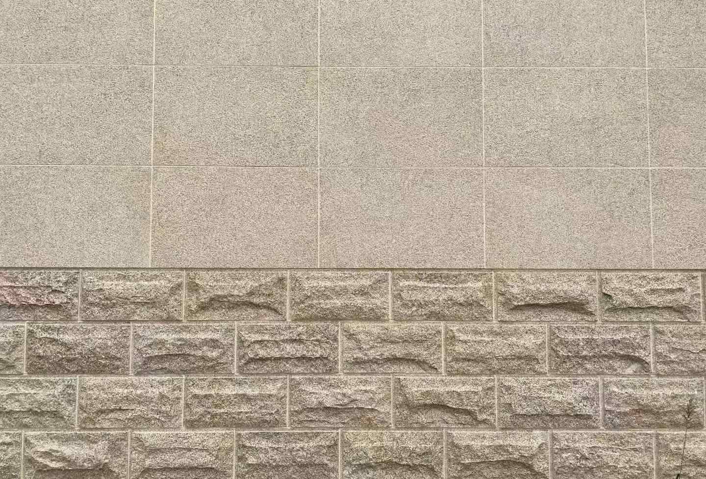 长治 黄金麻自然面蘑菇石配荔枝面干挂