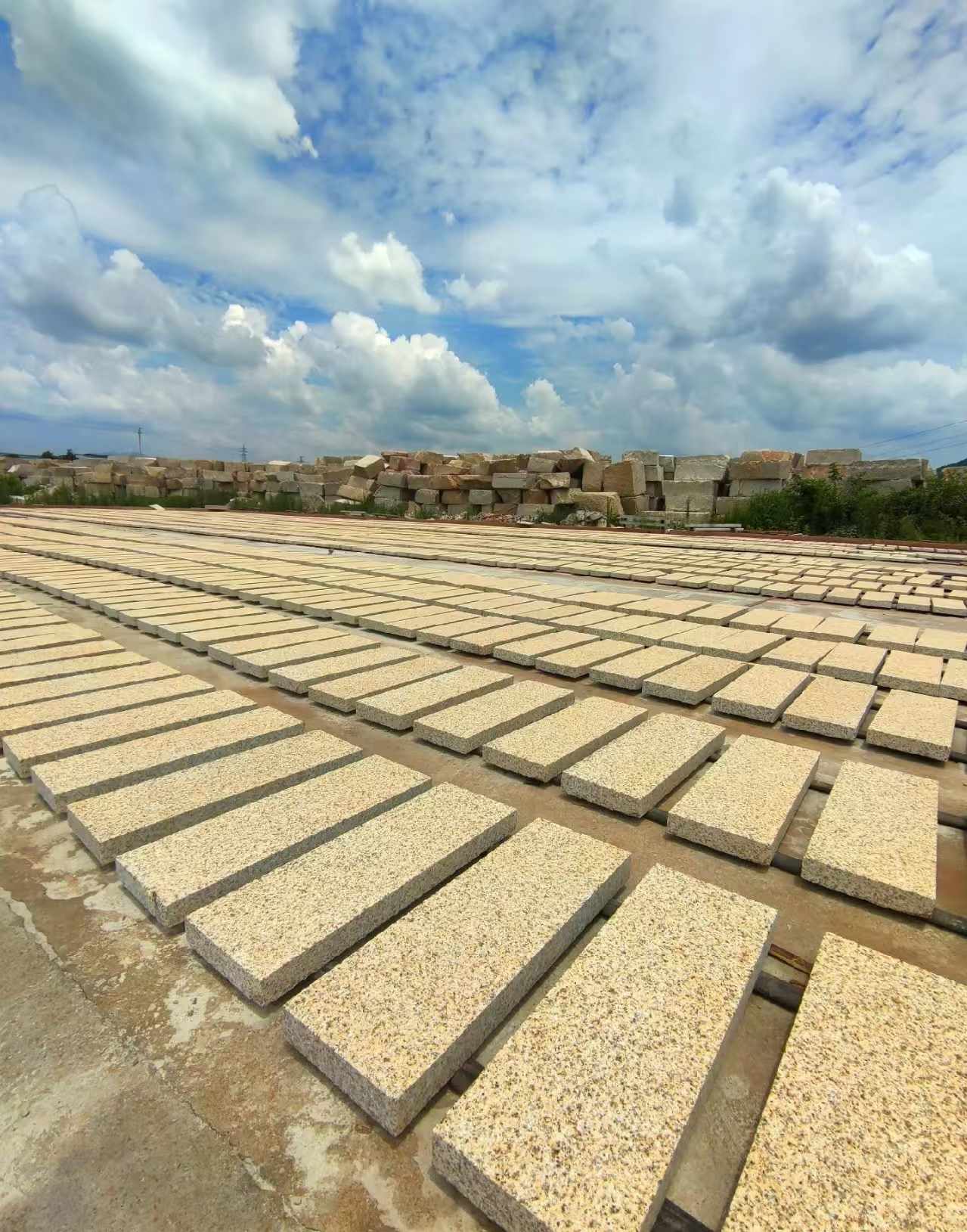 长治 黄金麻荔枝面花岗岩石材地铺石防护中