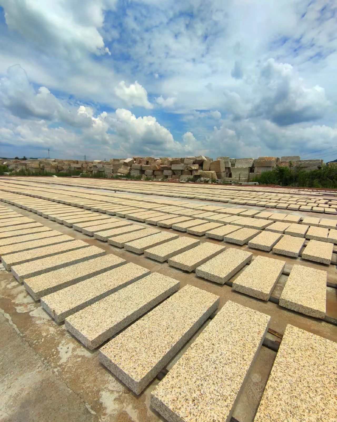 长治 黄金麻花岗岩荔枝面地铺石防护中