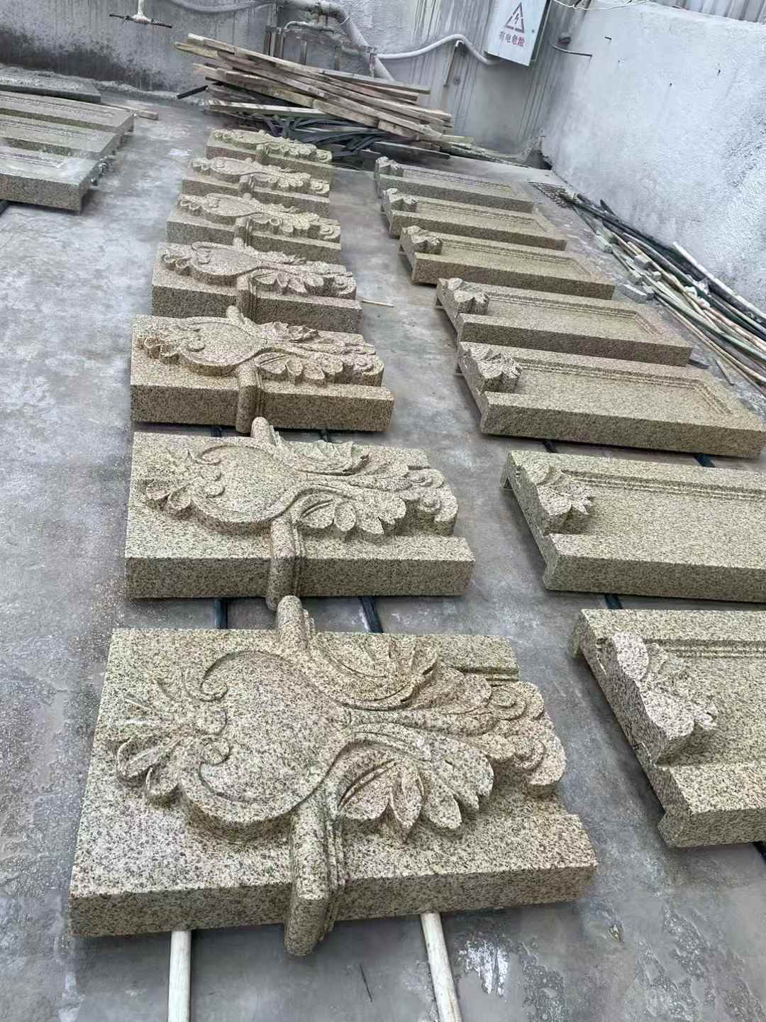 长治 黄金麻花岗岩别墅外墙雕刻板