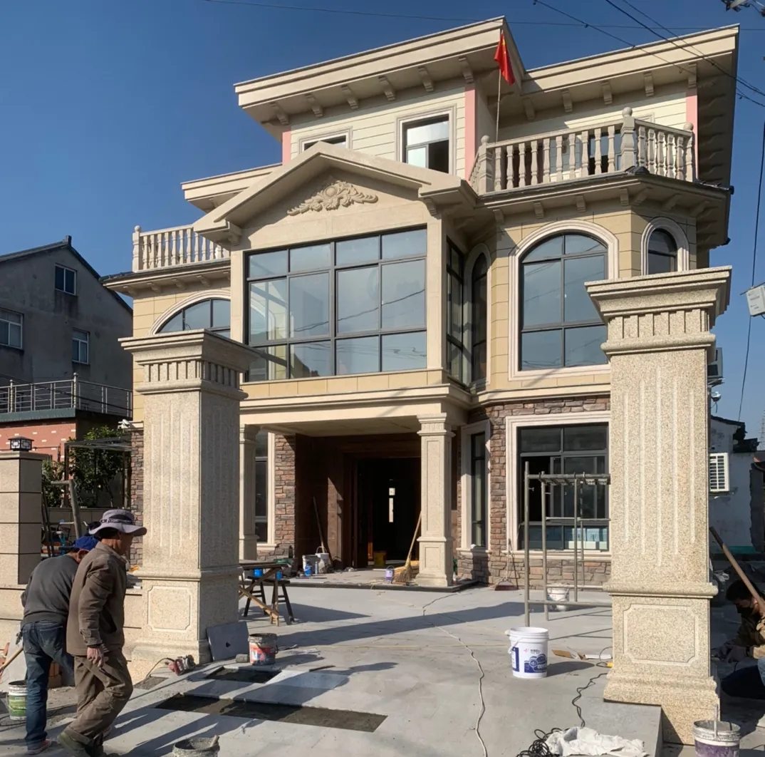 长治 黄金麻花岗岩荔枝面别墅外墙干挂私家专属