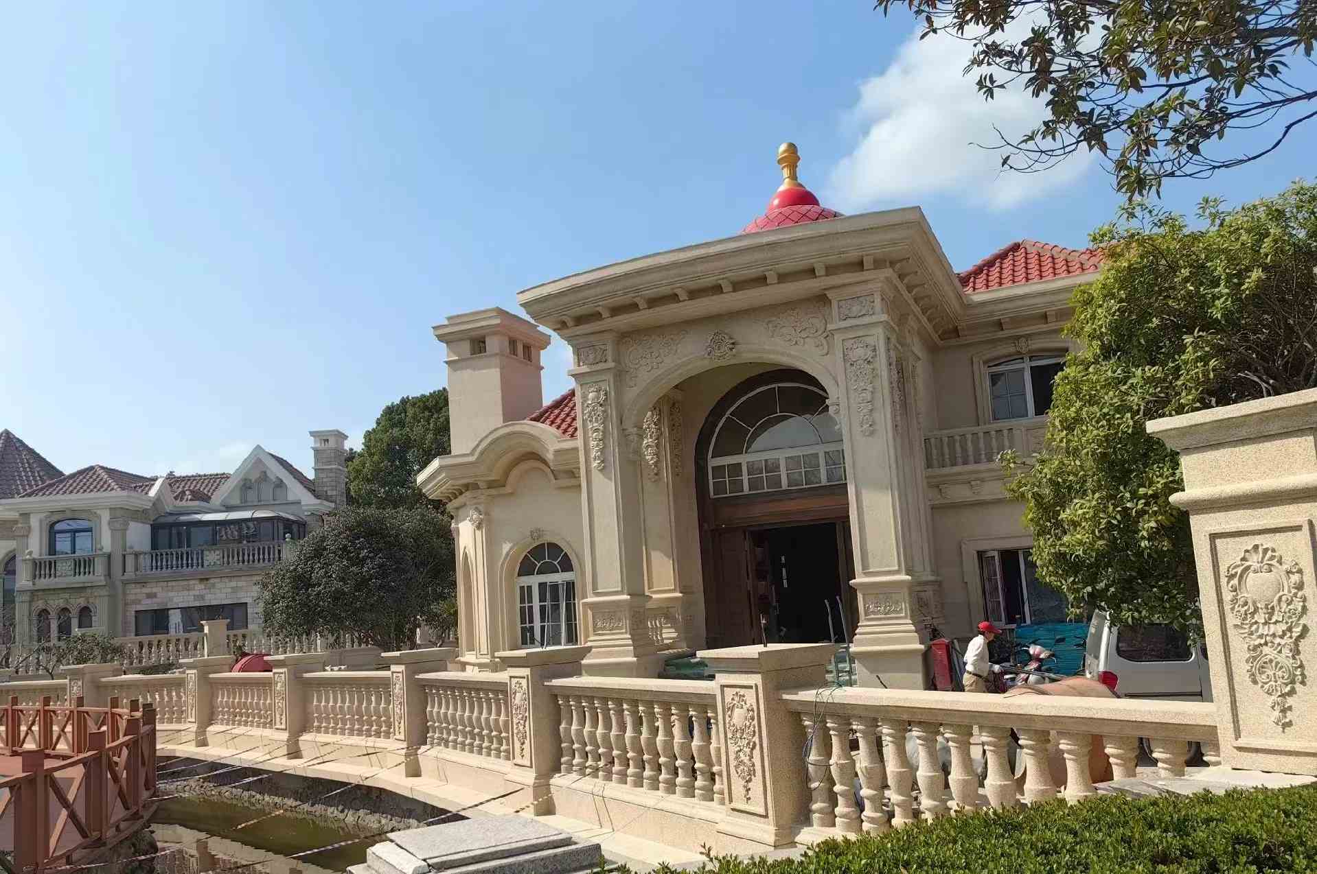 长治 黄金麻花岗岩欧式别墅