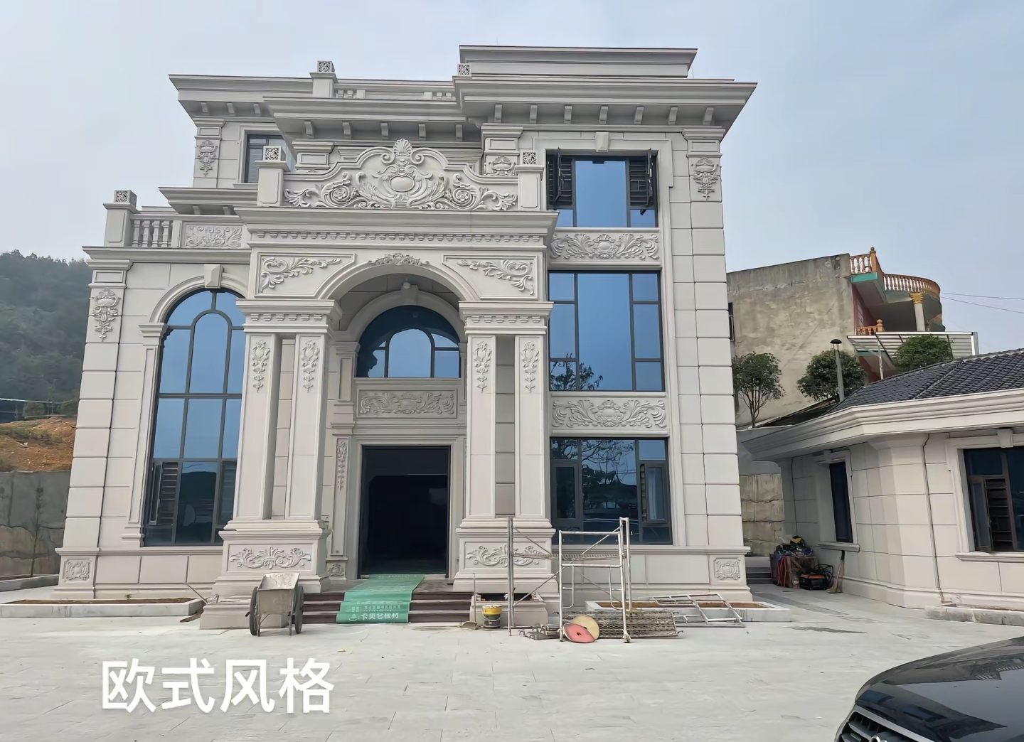 长治 白麻花岗岩别墅外墙干挂