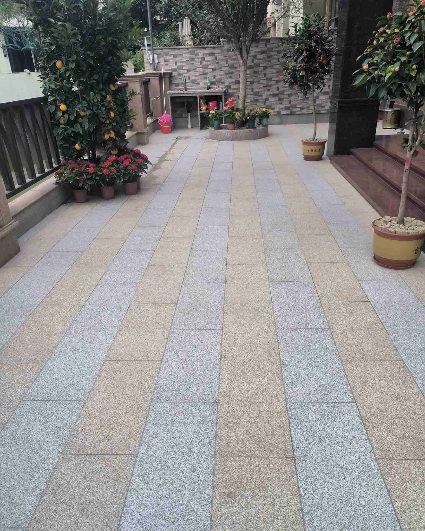 长治 黄金麻白麻荔枝面庭院铺装展示